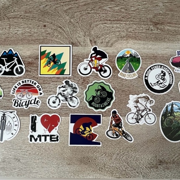 Mountain Biking Themed Stickers - Picture 1 of 3